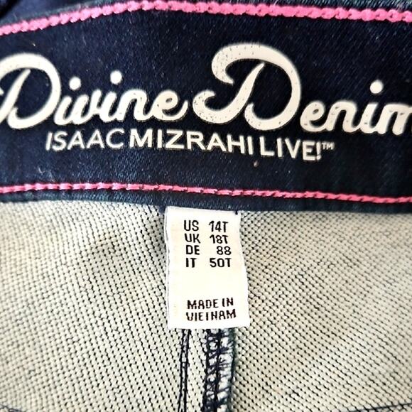 Isaac Mizrahi Live! Divine Denim Tall Pull On Straight Jean size 14T NWOT - Picture 6 of 6